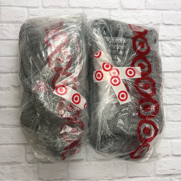 NEW! Lot of 2 Gray Cable Knit Christmas Stockings with Tassels -- Hearth & Hand - Picture 7 of 7